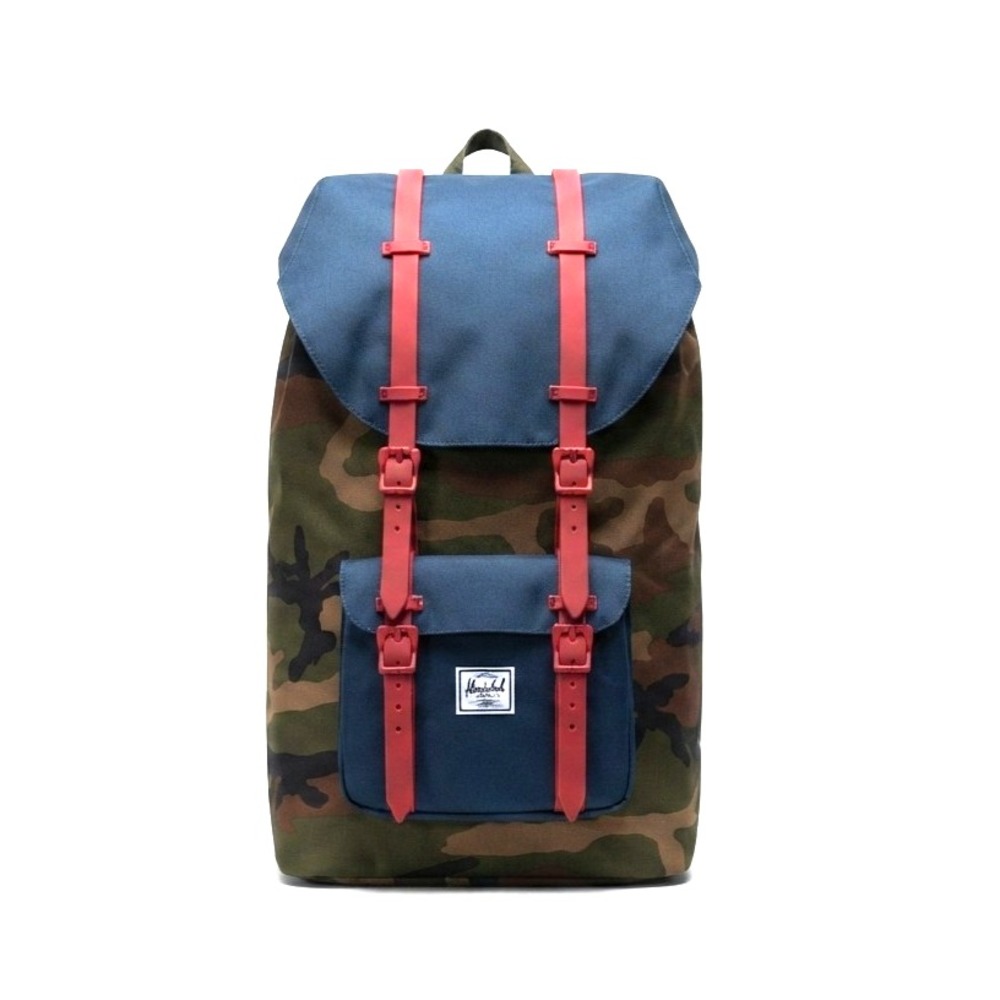Herschel Supply Co. Little America Backpack Camo Navy Red Laptop Gorpcore